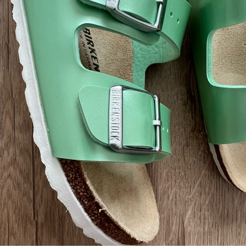Birkenstock Arizona Big Buckle Nubuck Sandals Bold Jade size EU‎ 36 - Picture 3 of 4